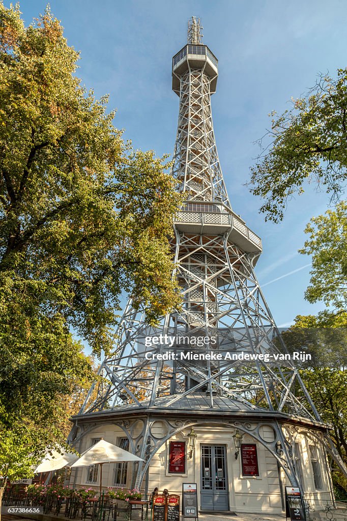 Petrin Hill & Observation Tower in Prague, Czech Republic.