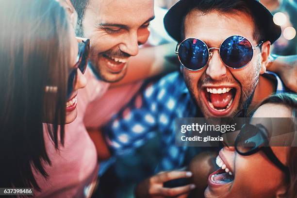 party people. - nightclub crowd stock pictures, royalty-free photos & images