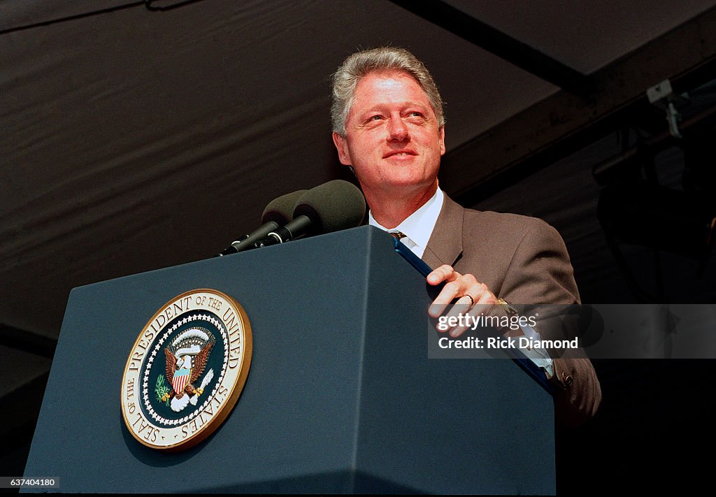 President Bill Clinton Visits Atlanta