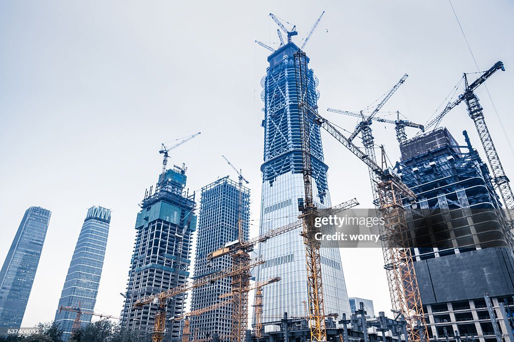 Construction sites in Beijing guomao