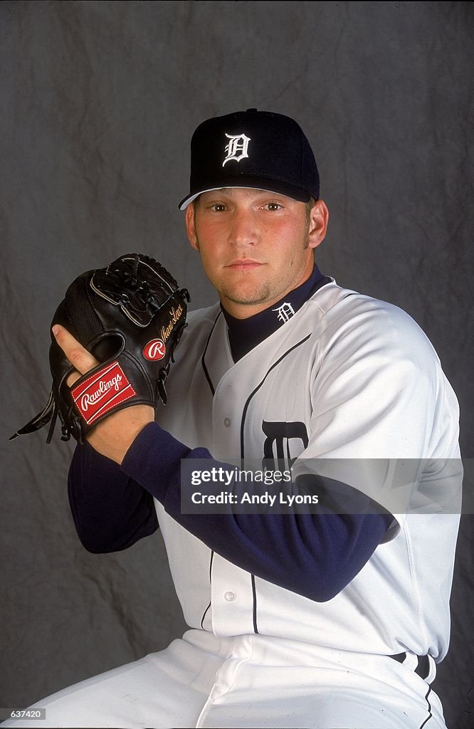 Shane Roux Shane Loux of the Detroit Tigers poses for a studio portrait during ...