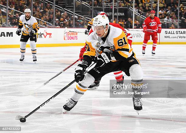 Steve Oleksy of the Pittsburgh Penguins skates against the Carolina Hurricanes at PPG Paints Arena on December 28, 2016 in Pittsburgh, Pennsylvania.
