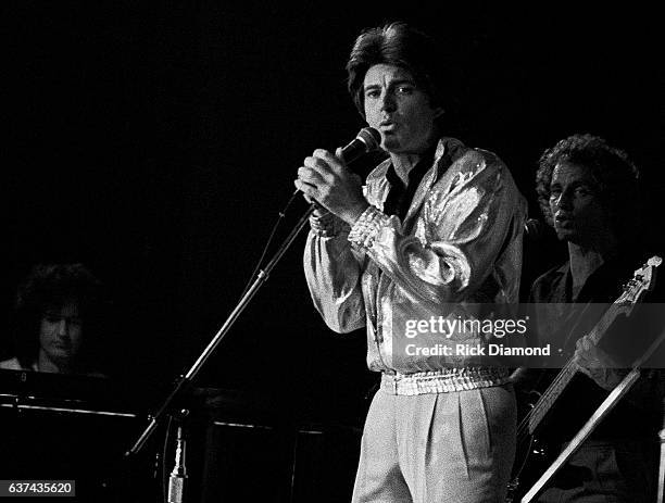 Singer/Songwriter/Actor Ricky Nelson performs at the Grand Opening of Animals Crackers in Atlanta Georgia October 7, 1980 (Photo By Rick...