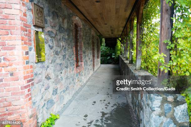 Entryway to the French Laundry restaurant in Yountville, Napa Valley, California, operated by chef Thomas Keller and known for being one of the few...