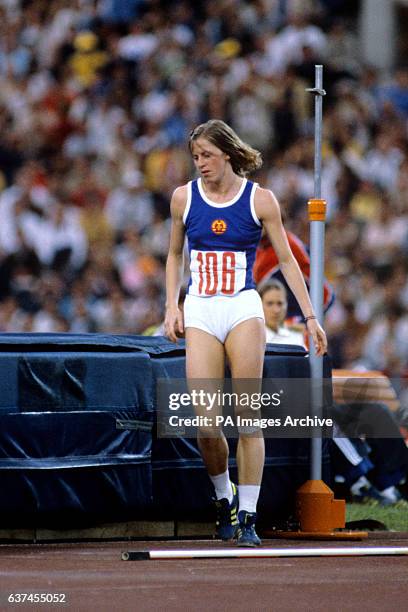 East Germany's Rosemarie Ackermann, gold medallist
