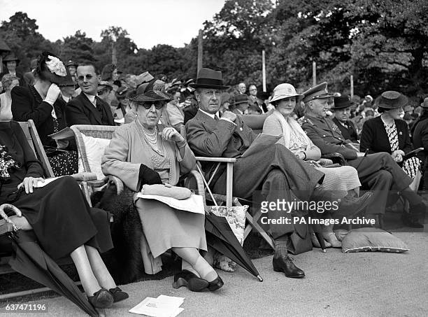 Red Cross Lawn Tennis in aid of HRH Duke of Gloucester's Red Cross and St. John's Fund, at Englemore House, Ascot, Surrey. From left: Princess Helena...