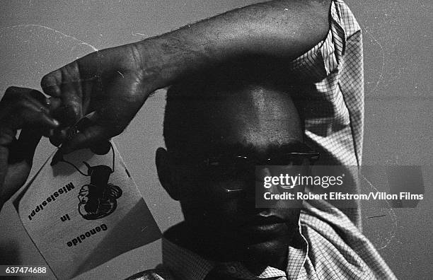 Close-up of American Civil Rights activist Robert Parris Moses, New York, 1964.