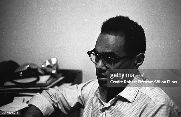 Close-up of American Civil Rights activist Robert Parris Moses, New York, 1964.