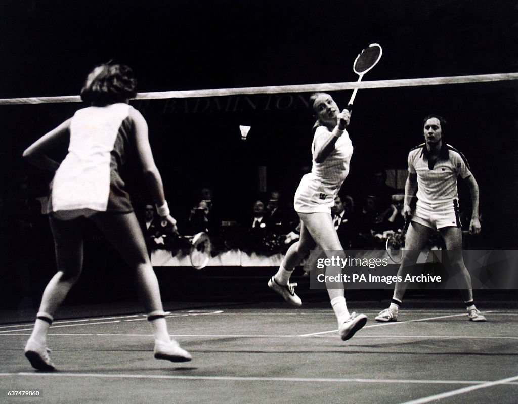 Badminton - All England Badminton Championships - Mixed Doubles - Final - Derek Talbot/Gillian Gilks v Mike Tredgett/Nora Perry - Wembley