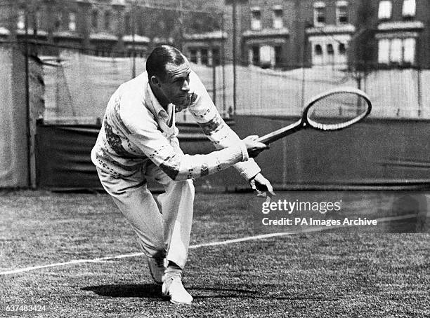 American Bill Tilden in play at Queen's Club.