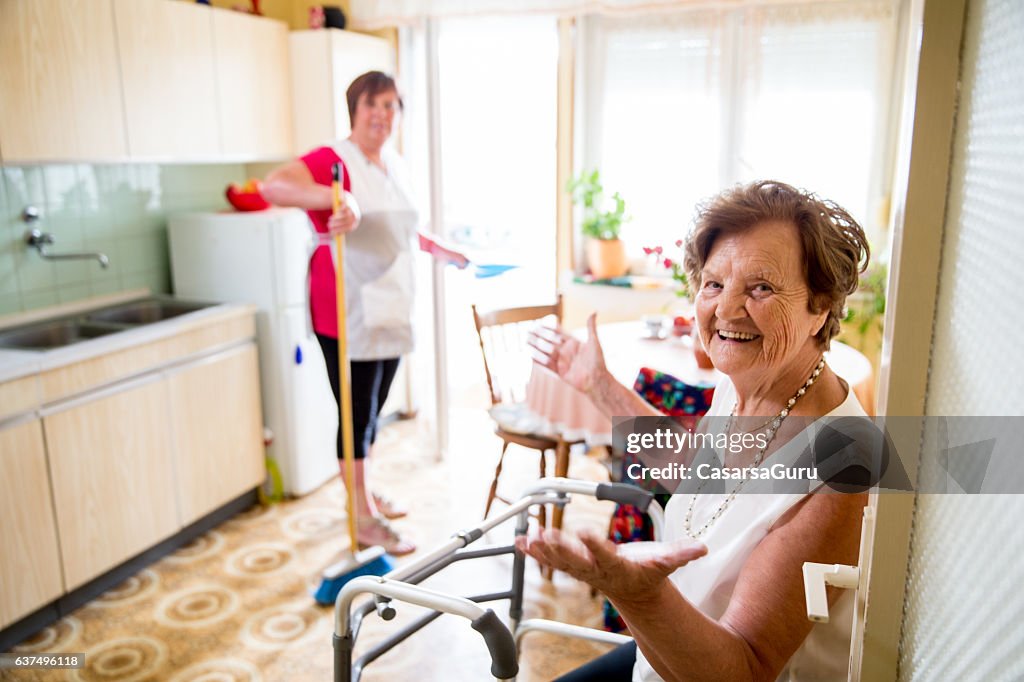 Caregiver Doing the Chores