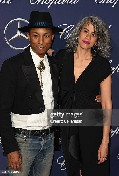 Pharrell Williams, Mimi Valdes arrives at the 28th Annual Palm Springs International Film Festival Film Awards Gala at Palm Springs Convention Center...