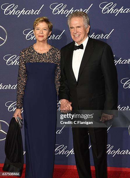 Annette Bening, Warren Beatty arrives at the 28th Annual Palm Springs International Film Festival Film Awards Gala at Palm Springs Convention Center...