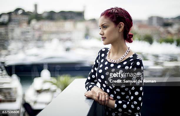 Leidi Gutierrez poses during a portrait session on May 19, 2015 in Cannes, France.