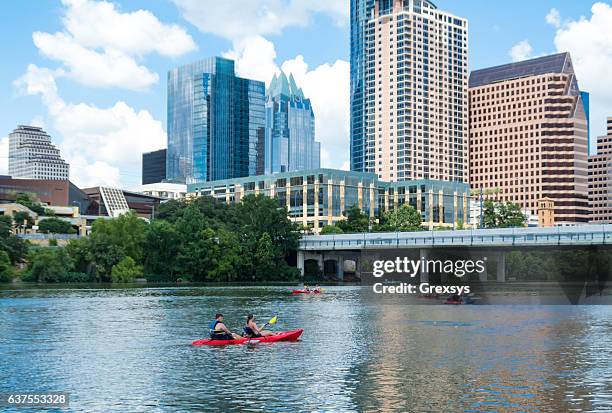 lady bird lake austin, texas - austin texas stockfoto's en -beelden