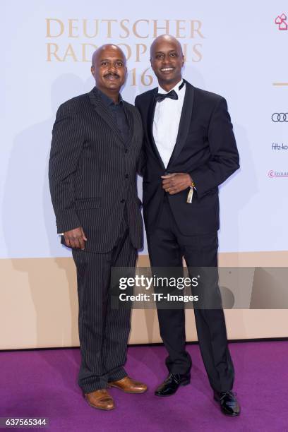 Yared Dibaba and Benjamin Dibaba attend the Deutscher Radiopreis 2016 on October 6, 2016 in Hamburg, Germany.