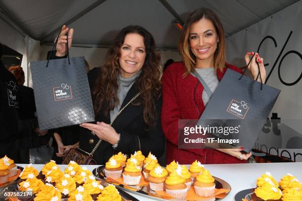 Christine Neubauer, Jana Ina Zarella attend the opening of the City Outlet Geislingen on October 27, 2016 in Geislingen, Germany.