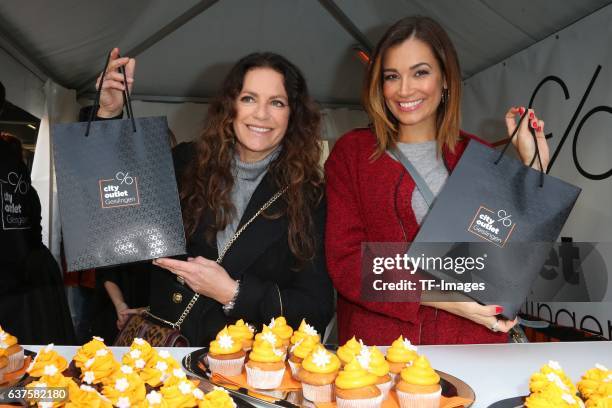 Christine Neubauer, Jana Ina Zarella attend the opening of the City Outlet Geislingen on October 27, 2016 in Geislingen, Germany.