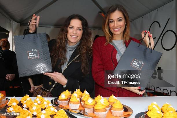 Christine Neubauer, Jana Ina Zarella attend the opening of the City Outlet Geislingen on October 27, 2016 in Geislingen, Germany.