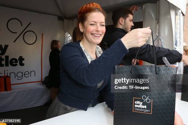 Enie van de Meiklokjes attend the opening of the City Outlet Geislingen on October 27, 2016 in Geislingen, Germany.