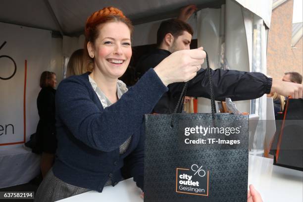 Enie van de Meiklokjes attend the opening of the City Outlet Geislingen on October 27, 2016 in Geislingen, Germany.