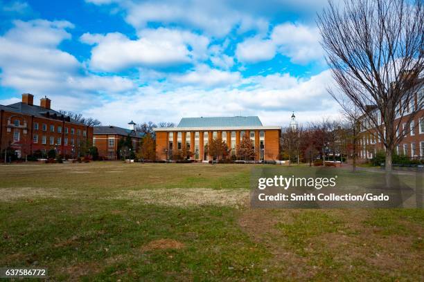Buildings on the campus of the Johns Hopkins University in Baltimore, Maryland, December 7, 2016. .