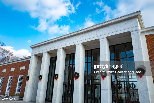 Facade of the Milton S Eisenhower Library on the campus of the Johns Hopkins University in Baltimore, Maryland, December 7, 2016. .
