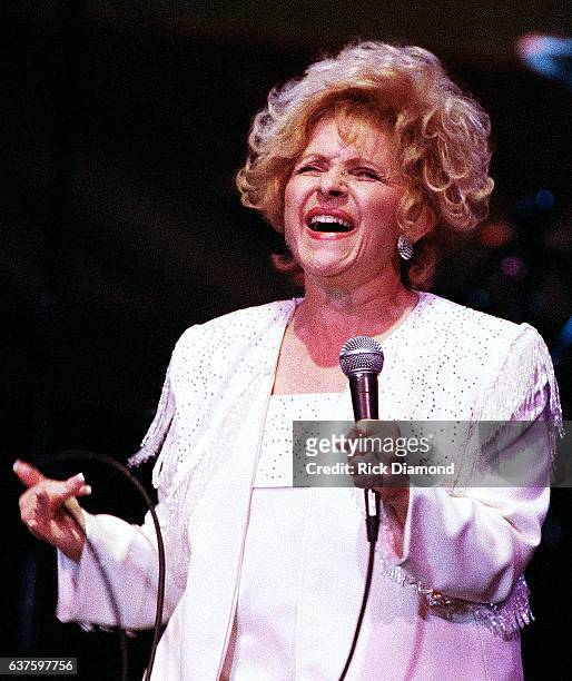 Rock and Roll, Country Music and Rockabilly Hall of Fame member Singer/Songwriter Brenda Lee performs during fundraiser hosted by Baseball Legends...