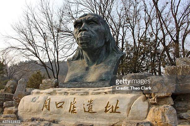 peking man site at zhoukoudian - neanderthal stock pictures, royalty-free photos & images