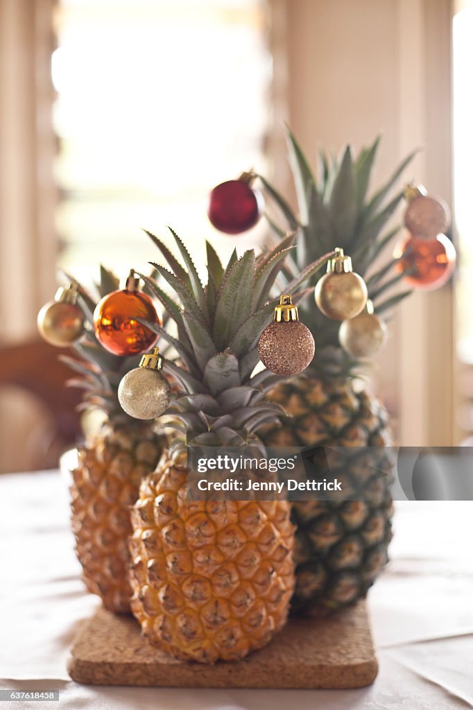 Pineapples at Christmas