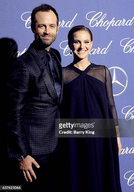 Dancer/choreographer Benjamin Millepied and actress Natalie Portman attend the 28th Annual Palm Springs International Film Festival Film Awards Gala...
