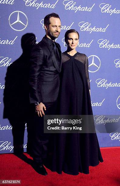 Dancer/choreographer Benjamin Millepied and actress Natalie Portman attend the 28th Annual Palm Springs International Film Festival Film Awards Gala...