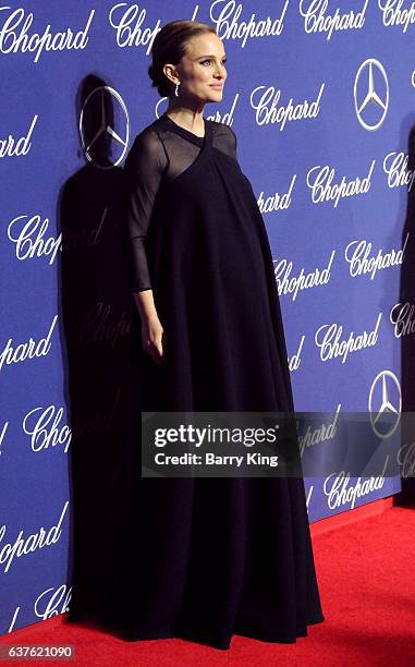 Actress Natalie Portman attends the 28th Annual Palm Springs International Film Festival Film Awards Gala at the Palm Springs Convention Center on...