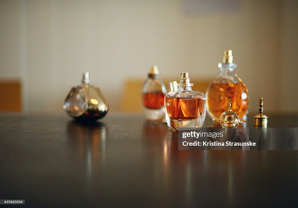 Four Different Perfume Bottles High-Res Stock Photo Getty Images