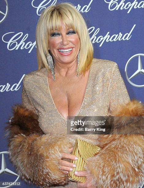 Actress Suzanne Somers attends the 28th Annual Palm Springs International Film Festival Film Awards Gala at the Palm Springs Convention Center on...
