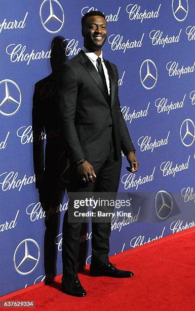 Actor Aldis Hodge attends the 28th Annual Palm Springs International Film Festival Film Awards Gala at the Palm Springs Convention Center on January...