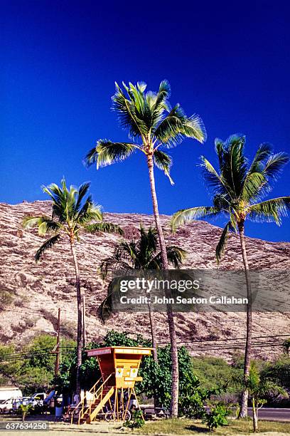 makaha beach - waianae_hawaii stock pictures, royalty-free photos & images