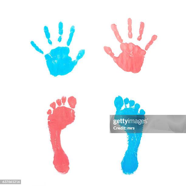 identity - paint handprint stock illustrations