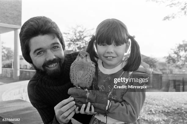 Mr Graham Kenworthy, of Keighley, paid a flying visit to Bradley Infants School this morning with his five-year old male kestrel. And six-year old...