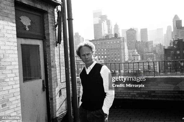 Art Garfunkel on the roof top of a building in New York. 15th February 1980.