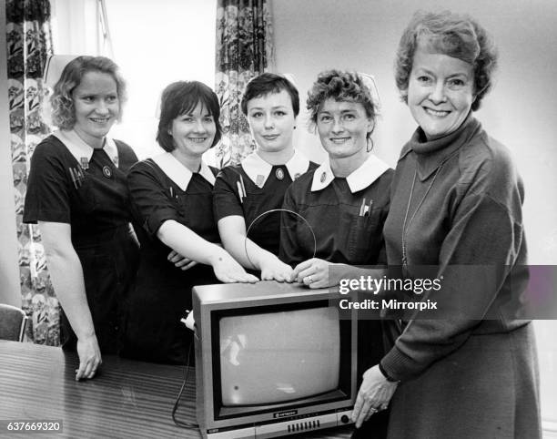 Expectant mums need never miss an episode of Dallas or Dynasty thanks to the generosity of a hospital charity group. Five colour television sets...