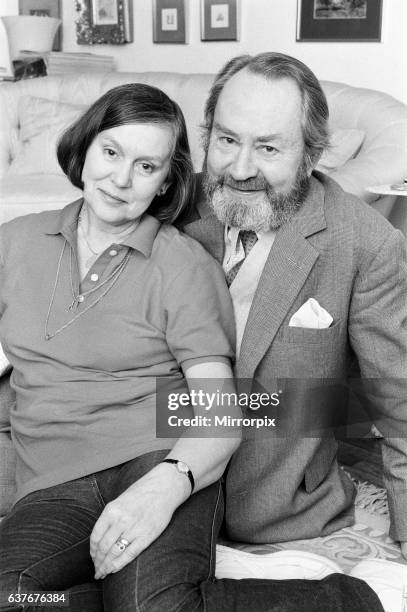 Actor Peter Sallis with his wife Elaine Usher. 27th March 1987.