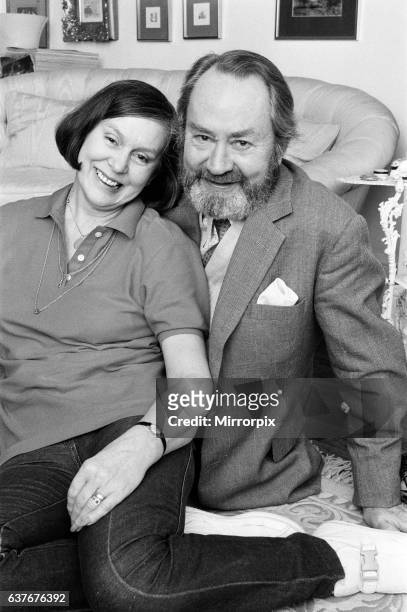 Actor Peter Sallis with his wife Elaine Usher. 27th March 1987.