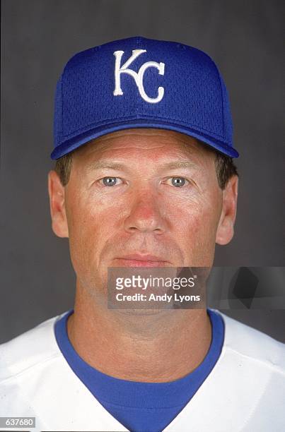 Coach Rich Dauer of the Kansas City Royals poses for a studio portrait during Spring Training at Baseball City Stadium in Davenport,...