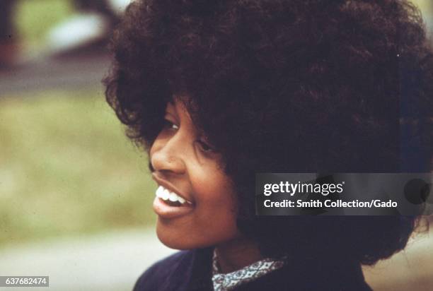 Female student at the Westinghouse Industrial Vocation School on Chicago's west side, Chicago Illinois, May, 1973. Image courtesy John White/US...