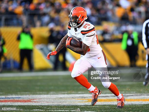 George Atkinson of the Cleveland Browns in action during the game against the Pittsburgh Steelers at Heinz Field on January 1, 2017 in Pittsburgh,...