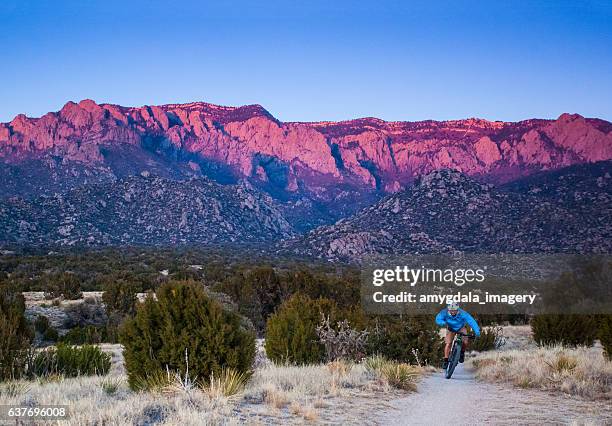 travel new mexico man nature adventure - albuquerque new mexico stock pictures, royalty-free photos & images