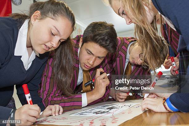 German pupil and boarder, Evan , in history class taught by Mr Henry. Fettes College is a private coeducational independent boarding and day school...