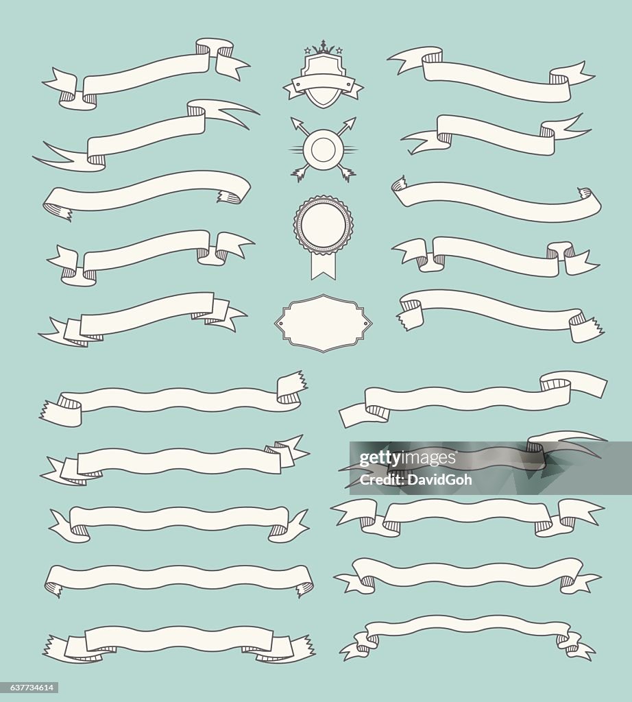 Ribbons Labels Set High-Res Vector Graphic - Getty Images