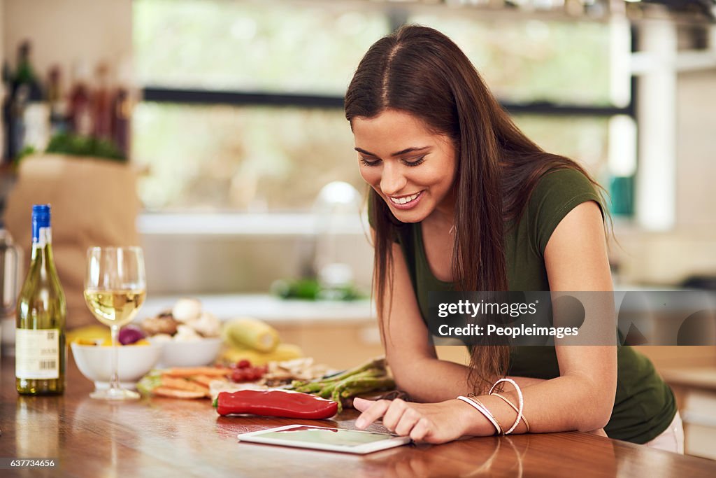All her recipes on one device